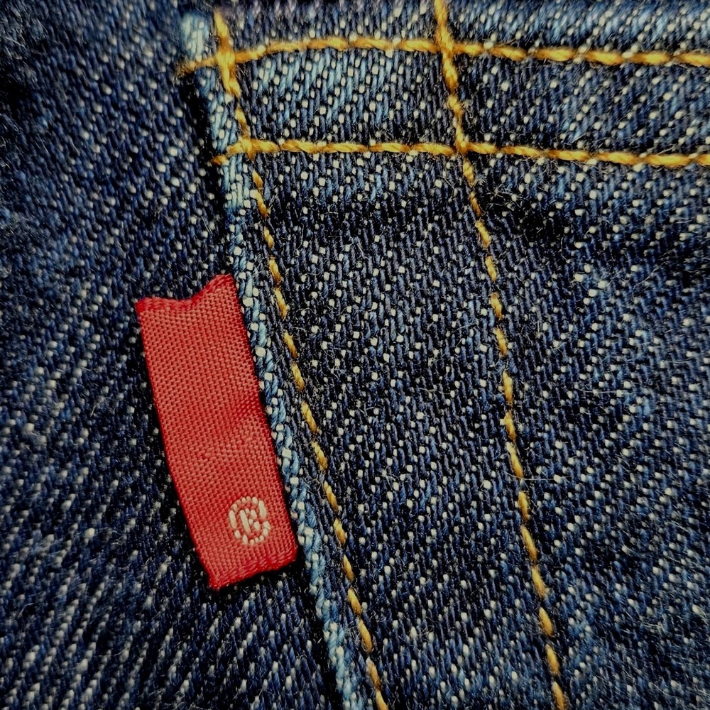 Levis 501 '90s Cuff Straight Selvedge Denim Jeans 28x36 Rinsey Rinse Button Fly - Picture 3 of 16